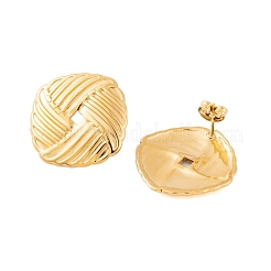 Ion Plating(IP) 304 Stainless Steel Stud Earrings for Women&nbsp;EJEW-P279-48G