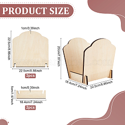 Wooden Vinyl Record Stands&nbsp;ODIS-WH0030-197