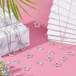 24Pcs 4 Style Alloy Pendants&nbsp;ALRI-FH0001-07