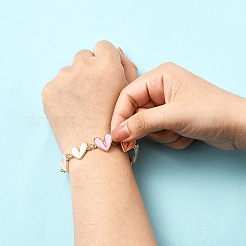 Alloy Acrylic Link Bracelets&nbsp;BJEW-FS00022