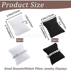 4Pcs 2 Colors Lint Bracelet/Watch Pillow Jewelry Displays&nbsp;BDIS-BBC0001-01