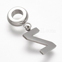 304 Stainless Steel European Dangle Charms&nbsp;STAS-F042-Z
