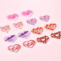 14Pcs 7 Styles Valentine's Day Transparent Acrylic Pendants&nbsp;OACR-FS0001-98