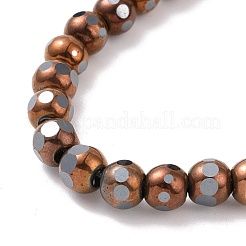 Electroplated Non-magnetic Synthetic Hematite Beads Strands&nbsp;G-G862-02D