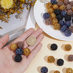50Pcs 5 Colors Resin Rhinestone Beads&nbsp;RESI-PA0001-46