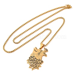 201 Stainless Steel Pendant Necklaces&nbsp;LS-NJEW-C066-19G