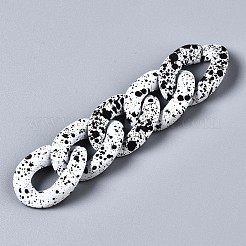 Spray Painted CCB Plastic Linking Rings&nbsp;CCB-Q091-018A
