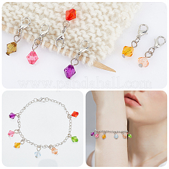Bicone Pendant Stitch Markers&nbsp;HJEW-AB00489