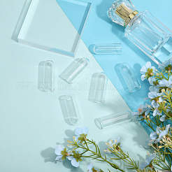 12Pcs Transparent Glass Straw Dustproof Covers&nbsp;AJEW-FG0002-37B