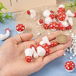 32Pcs 8 Style Luminous Mushroom Resin Display Ornaments&nbsp;DJEW-TA0001-02