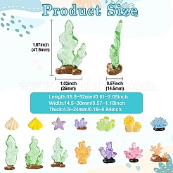 28Pcs 14 Styles Resin Marine Organism Display Decorations&nbsp;RESI-CJ0004-72