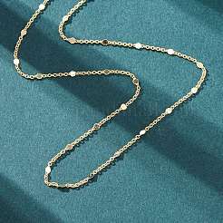 1MM Brass Cable Chain Necklace for Women Men&nbsp;KK-P302-02G