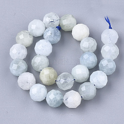 Natural Aquamarine Beads Strands&nbsp;X-G-S345-8mm-013
