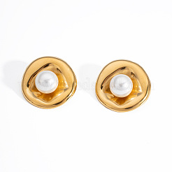 Round 304 Stainless Steel Stud Earrings for Women&nbsp;YG0188-1