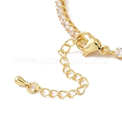 Enamel Evil Eye Link Bracelet with Clear Cubic Zirconia Tennis Chains for Women&nbsp;KK-E033-19G