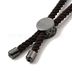 Half Finished Twisted Milan Rope Slider Bracelets&nbsp;FIND-G032-01B