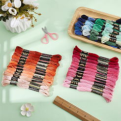 48 Skeins 4 Colors 6-Ply Polyester Embroidery Floss&nbsp;OCOR-CY0004-55A