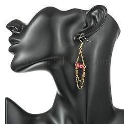 Rondelle 304 Stainless Steel & Glass Beaded Layered Necklace and Earring Set Set for Women&nbsp;SJEW-JS01384