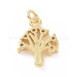 Brass Micro Pave Cubic Zirconia Pendants&nbsp;KK-C012-07G