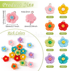16Pcs 8 Colors Opaque Resin Pendants&nbsp;RESI-TA0002-56