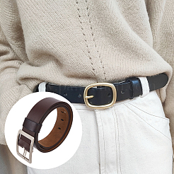 2Sets 2 Colors PU Leather Waist Belt Keeper Rings&nbsp;FIND-GF0009-20A
