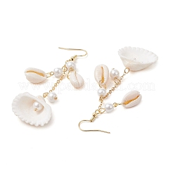 304 Stainless Steel Shell Shape Dangle Earrings&nbsp;EJEW-JE06382