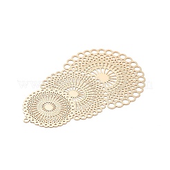 Rack Plating Brass Filigree Big Pendants&nbsp;KKC-K001-07KCG