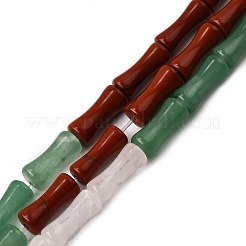 Natural Rose Quartz & Green Aventurine & Red Jasper & Indian Agate & Quartz Crystal Beads Strands&nbsp;G-F801-D-01