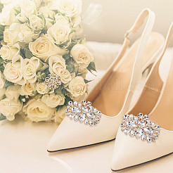 4Pcs 2 Colors Detachable Flower Shoe Decoration&nbsp;AJEW-GO0001-95