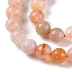 Natural Cherry Blossom Agate Beads Strands&nbsp;G-B130-8mm-02
