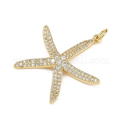 Brass Micro Pave Cubic Zirconia Pendants&nbsp;KK-R230-02G