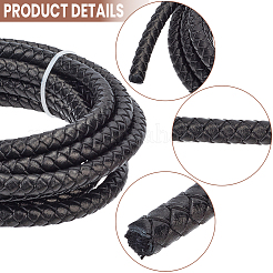 Braided Leather Cord with Core&nbsp;WL-CL0001-24A