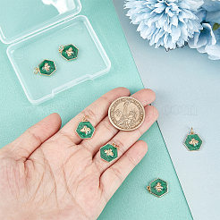 6Pcs Rack Plating Brass Enamel Pendants&nbsp;KK-BBC0004-58