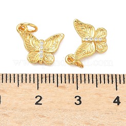 Brass Micro Pave Cubic Zirconia Charms&nbsp;KK-H532-15G