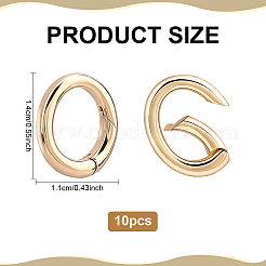 10Pcs Brass Spring Gate Rings&nbsp;KK-ME0004-13G