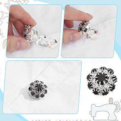 6Pcs Brass Rhinestone Cufflinks&nbsp;BUTT-NB0002-18
