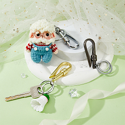 3Pcs 3 Colors Alloy Heavy Duty Keychains with 2 Detachable Key Rings&nbsp;FIND-HY0002-93