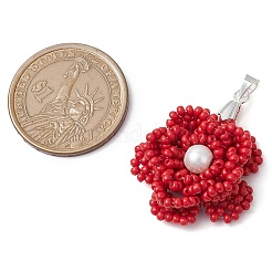 Seed Beads Beaded Charms&nbsp;PALLOY-MZ00342