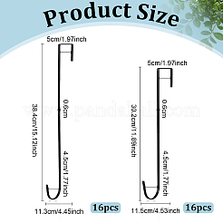 32Pcs 2 Styles Carbon Steel Hooks for Wreath&nbsp;AJEW-WA0003-98