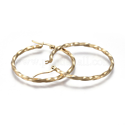 201 Stainless Steel Big Hoop Earrings&nbsp;EJEW-A054-06C-G