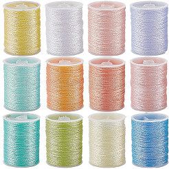 12 Rolls 12 Colors Metallic Sewing Thread&nbsp;OCOR-CY0002-02A