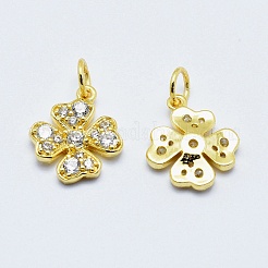 Brass Micro Pave Cubic Zirconia Charms&nbsp;RB-I078-65-NR