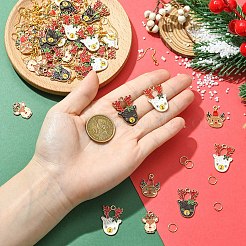 DIY Christmas Reindeer Earring Making Kit&nbsp;DIY-YW0017-80