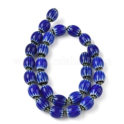 Handmade Millefiori Glass Oval Bead Strands&nbsp;LK-Z001-01A-02