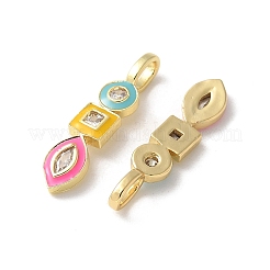 Brass Micro Pave Cubic Zirconia Pendants&nbsp;KK-P290-46G