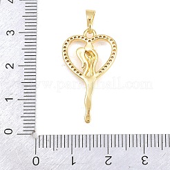 Valentine's Day Brass Micro Pave Cubic Zirconia Pendants&nbsp;KK-H273-46G-03