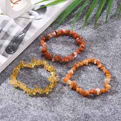 Chips Natural Mixed Stone Stretch Bracelets&nbsp;X-BJEW-JB05644