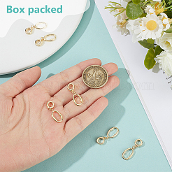 6Pcs Zinc Alloy Twister Clasps&nbsp;FIND-FH0016-55G