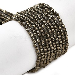 Natural Pyrite Beads Strands&nbsp;G-J002-19