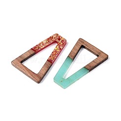 Opaque Resin and Walnut Wood Pendants&nbsp;RESI-T060-14M